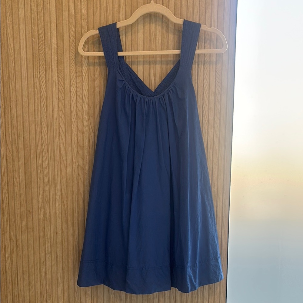 Anthropology Many ve Blue Sleeveless Dress